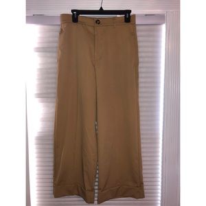 NWT wide leg cuffed khaki pants